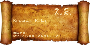 Krucsai Rita névjegykártya